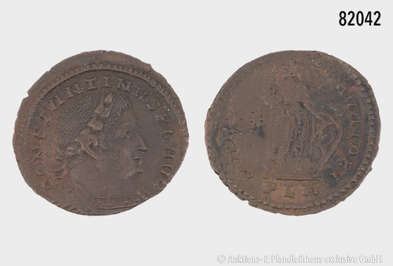Constantin I. der Große (307-337), reduzierter Follis, 312-313, Londinum, Rs. Ma...