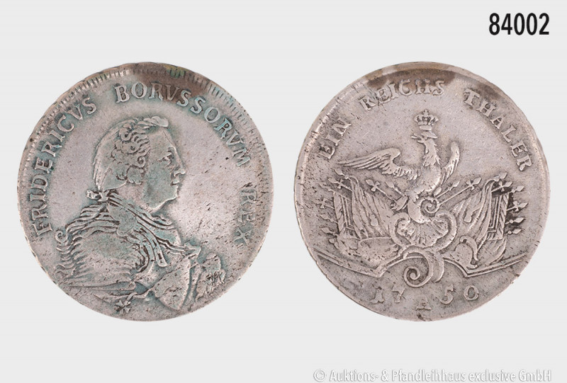 Brandenburg-Preußen, Friedrich II. (1740-1786), Taler 1750 A, 21,57 g, 38 mm, Da...