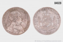 Bayern, Maximilian I. Joseph (1806-1825), Konventionstaler 1823, 27,63 g, 39 mm, AKS 49, Randfehler, schön-fast sehr schön