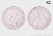 Sachsen, Taler 1854, auf den Tod des Königs, 22,22 g, 34 mm, AKS 117, kleine Randfehler und Kratzer, sehr schön