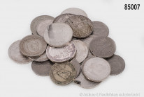 Konv. 25 Münzen, vom Kaiserreich bis zur BRD, dabei Preußen 5 Mark 1901 A, 200 Jahre Königreich Preußen, 3 Mark 1913 A, 7 x 10-DM-Gedenkmünzen, eine t...