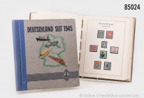Konv. 3 Briefmarkenalben, dabei DDR ab 1950, Deutschland ab 1946, Leuchtturm-Album, nicht vollständig, gemischter Zustand, Fundgrube, bitte besichtige...