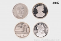 Konv. 21 x 10-Euro-Gedenkmünzen, verschiedene Jahrgänge, dazu 8 x 10-DM-Gedenkmünzen, Stempelglanz, verkapselt, Kapseln teilweise geöffnet oder beschä...