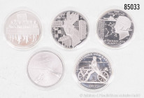 Konv. 12 x 20-Euro-Silbergedenkmünzen, 925er Silber, Stempelglanz, verkapselt, auf Foto nur ein Teil abgebildet