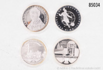 Konv. 17 x 10-DM-Gedenkmünzen, dazu 4 x 10-Euro-Gedenkmünzen, Stempelglanz, verkapselt, Kapseln teilweise geöffnet oder beschädigt, aus Abo-Bezug, bit...