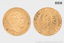 Deutsches Reich, Preußen, Wilhelm I. (1861-1888), 20 Mark 1888 A, 900er Gold, 7,96 g, 22 mm, Jaeger 246, Randfehler und Kratzer, berieben, sehr schön...