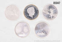 Konv. 14 x 10-Euro-Gedenkmünzen, Stempelglanz, teilweise verkapselt, Kapseln teilweise geöffnet oder leicht beschädigt, bitte besichtigen, auf Foto nu...