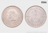 Weimarer Republik, 3 RM 1931 A, Freiherr vom Stein, 500er Silber, 14,97 g, 30 mm, Jaeger 348, kleine Randfehler und Kratzer, fast vorzüglich