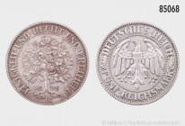 Weimarer Republik, 5 RM 1928 E, Eichbaum, 500er Silber, 24,7 g, 36 mm, Jaeger 331, Randfehler und Kratzer, sehr schön