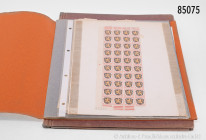 Sammlung Bögen und Teilbögen, Deutsches Reich, französische Besatzungszone und etwas DDR, teilweise zusammengeklebt, gemischter Zustand, Fundgrube, bi...