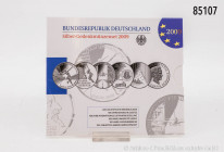 BRD, Gedenkmünzenset 2009, 6 x 10-Euro-Silbergedenkmünzen, 925er Sterlingsilber, in OVP, PP