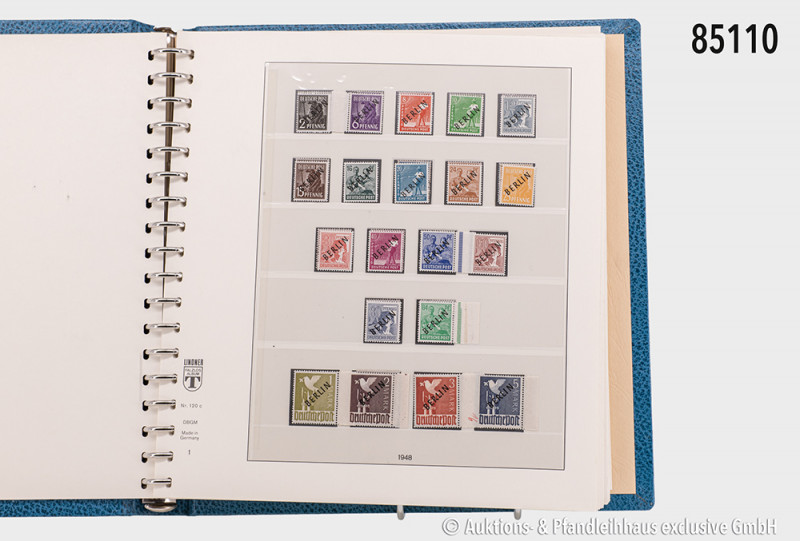 Briefmarken-Sammlung Berlin, von 1948-1975, postfrisch, teilweise auch gestempel...