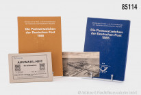 Umfangreiches Briefmarken-Konv. Verschiedenes, dabei 4 x Jahressammlung Postwertzeichen der Deutschen Post, mit Ersttagssonderstempel 1986-1989, dazu ...