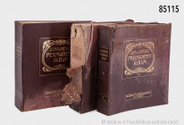 Briefmarken-Sammlung, ca. 1 Bananenkiste, gefüllt mit 13 Alben, Kellerfund, aus Nachlass, dabei 3 Alben "Schaubeks Permanent Nr. 1, 2 und 3, C. F. Lüc...