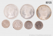 Konv. Verschiedenes, dabei Kaiserreich, 1 Mark 1903 A und 1/2 Mark 1918 D, Drittes Reich 50 Reichspfennig 1938 und 1939 A, Jaeger 365, dazu 3 versilbe...