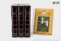 Konv. 3 Sammleralben mit Schuber, darin 33 x 10-Euro-Gedenkmünzen-Numisblätter 2002-2009