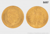 Österreich, 10 Kronen 1912, offizielle NP, 900er Gold, 3,38 g, 19 mm, vorzüglich-Stempelglanz