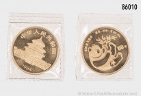 China, 50 Yuan 1984, Panda, 1/2 Unze Feingold, original verschweißt