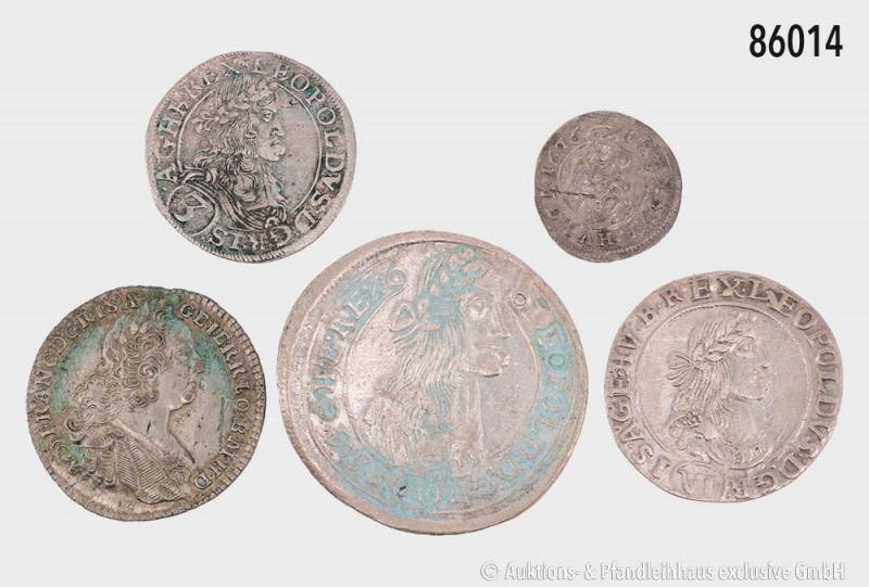 Österreich, Konv. Leopold I. (1657-1705), Denar 1676, Herinek 1964, Groschen 166...