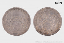 Schweiz, Zürich, Taler 1743, Stadtansicht, 28,2 g, 40 mm, Divo/Tobler 424 b, Davenport 1790, HMZ 2-1164 kk, selten, sehr schön
