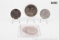 USA, Konv. Columbian Half Dollar 1893 Columbian Exposition, Half Dollar 1946 Booker T. Washington, Half Dollar 1964 Kennedy, Half Dollar 1982 George W...