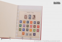 Konv. 8 Briefmarkenalben (dabei 5 Lindner-Alben und 1 KA-BE-Album), Frankreich, ab 1849-1971, fast komplette Sammlung, dabei auch Kolonien, postfrisch...