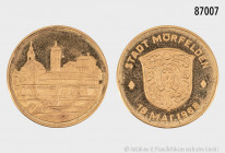 Medaille 1968, 986er Gold, auf die Stadt Mörfelden, 4,00 g, 20 mm, berührt, PP