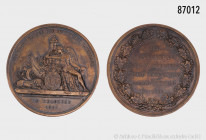 Österreich, Medaille 1864, von Roth, auf die siegreichen Kämpfer im Feldzug, 125 g, 70 mm, evtl. verschlagene Punze am Rand (A?), kleine Randfehler, f...