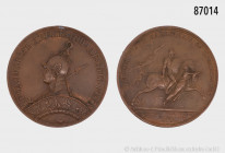 Russland, Medaille 1835, Zinn bronziert, von A. Klepikow, auf die napoleonischen Kriege und auf die Schlacht bei Maly Jaroslaw 1812, 145 g, 65 mm, kle...
