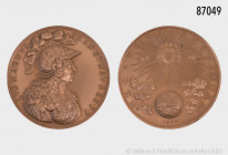 Frankreich, große Bronzemedaille, Ludwig XIV. 1674, von Varin, NP 1975, 269 g, 83 mm, vorzüglich
