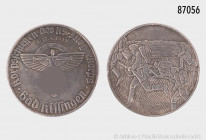 Drittes Reich, versilberte Medaille des Korpsschießens des NSFK, 8.-10. April 1939, Bad Kissingen, 40 mm, kleine Randfehler, sehr schön