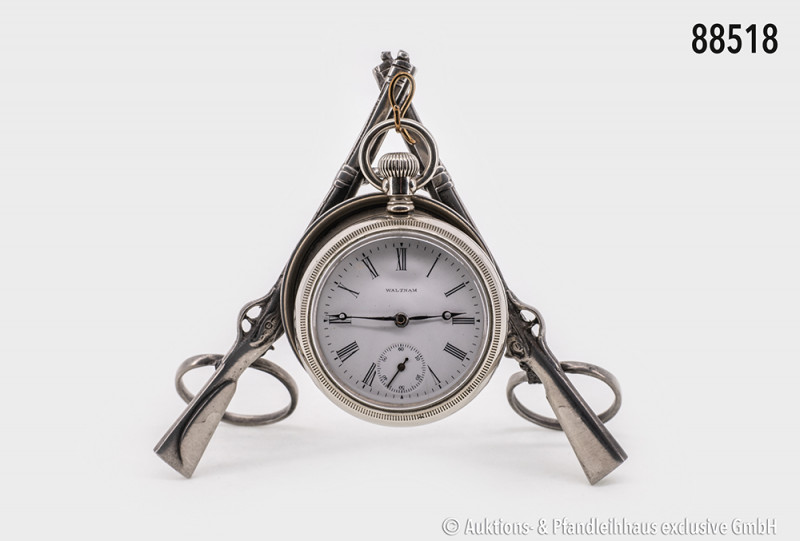 Taschenuhr, Waltham, "Eisenbahneruhr", D ca. 55 mm, rückseitig Darstellung einer...