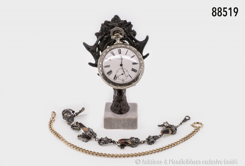 Doxa Taschenuhr, ca. 1910, Staubdeckel bez. "Medaille D'Or Milan 1906", weißes E...