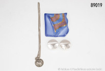 Konv. Rosenthal Porzellan Studio Line, Brosche, in OVP, 1 Paar Ohrclips, Silber 925, Laponia, dazu Silberkette, 835er Silber, mit Anhänger Sternzeiche...