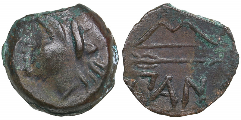 Bosporus Kingdom, Pantikapaion Æ obol ca. 275-245 BC
2.52g. 15mm. AU/AU Perisad ...