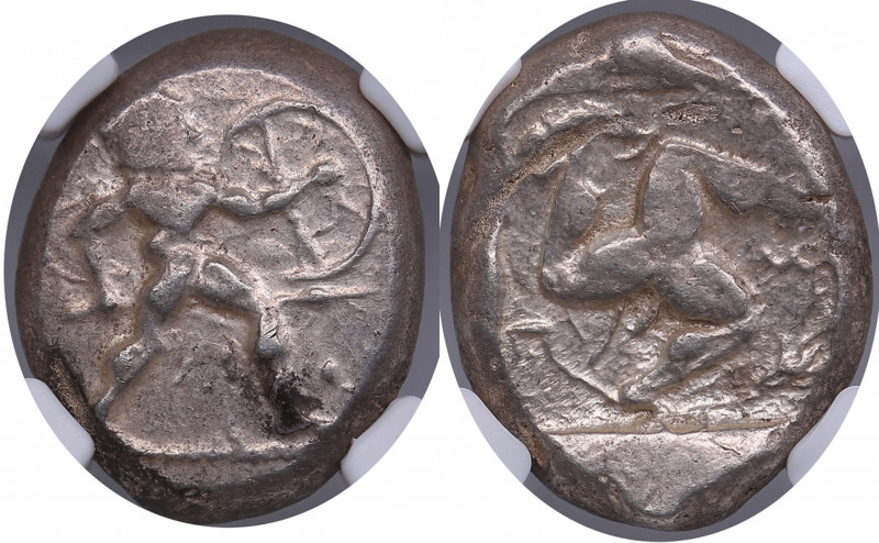 Pamphylia, Aspendus AR Stater c. mid-5th Century BC - NGC XF
Strike 3/5. Surface...