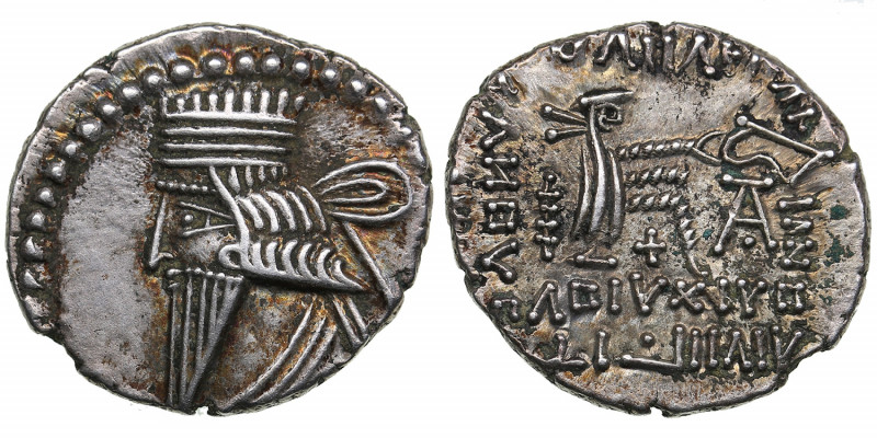Parthian Kingdom AR Drachm - Pakoros I (Circa 78-120 AD)
3.79g. 20mm. AU/UNC Ver...