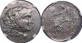 Thrace, Mesambria AR Tetradrachm c. 125-65 BC - NGC XF
Strike 3/5. Surface 4/5. In the name and types of Alexander III of Macedon. Traces of mint lust...