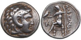 Dacia AR Tetradrachm Imitating Alexander III of Macedon. Circa 3rd century BC.
16.49g. 28mm. VF/VF An attractive specimen. Head of Herakles right / Ze...