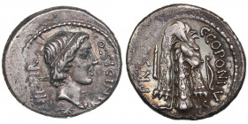 Roman Republic, Rome AR Denarius - Q. Sicinius and C. Coponius (ca. 49 BC)
3.86g. 20mm. AU/AU Magnificent lustrous specimen with colorful toning. RRC....
