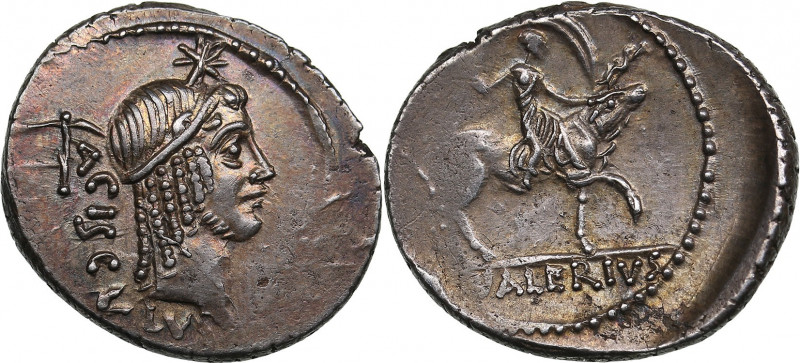 Roman Republic AR Denarius - Valeria. L. Valerius Acisculus (45 BC)
3.52g. 20mm....