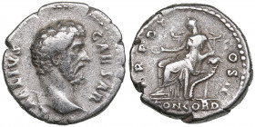 Roman Empire AR Denarius - Aelius, Caesar (136-138 AD)
3.22g. 17mm. VF/VF L AELIVS CAESAR/ R POT COS II / CONCORD, Concordia seated to left.