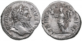 Roman Empire AR Denarius - Septimius Severus (193-211 AD)
3.61g. 19mm. VF/VF SEVERVS PIVS AVG/ LIBERALITAS AVG VI, Liberalitas.