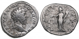 Roman Empire AR Denarius - Septimius Severus (193-211 AD)
3.00g. 18mm. VF/F L SEPT SEV AVG IMP XI PART MAX/ AEQVITATI AVGG, Aequitas standing to left.