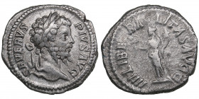 Roman Empire AR Denarius - Septimius Severus (193-211 AD)
3.18g. 18mm. VF+/VF- SEVERVS PIVS AVG/ LIBERALITAS AVG IIII, Liberalitas standing left.