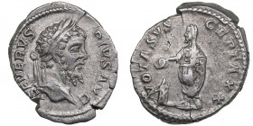 Roman Empire AR Denarius - Septimius Severus (193-211 AD)
3.77g. 21mm. VF/VF SEVERVS PIVS AVG/ VOTA SVSCEPTA XX, Veiled emperor standing facing.