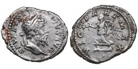 Roman Empire AR Denarius - Septimius Severus (193-211 AD)
2.90g. 21mm. VF/F