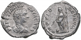 Roman Empire AR Denarius - Geta, as Caesar (198-209 AD)
3.45g. 20mm. VF/F