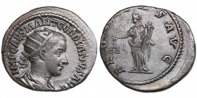 Roman Empire Antoninianus - Gordian III (238-244 AD)
4.48g. 22mm. AU/VF Mint luster! IMP CAES M ANT GORDIANVS AVG/ AEQVITAS AVG RIC 177