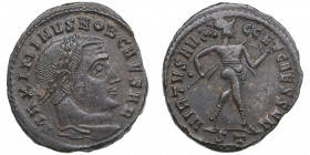 Roman Empire, Ticinum Æ Follis - Maximinus II, as Caesar (305-309 AD)
9.00g. 28mm. AU/XF MAXIMINVS NOB CAESAR/ VIRTVS AV-GG ET CAESS NN/ST. RIC 60b.